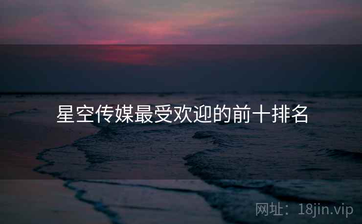 星空传媒最受欢迎的前十排名