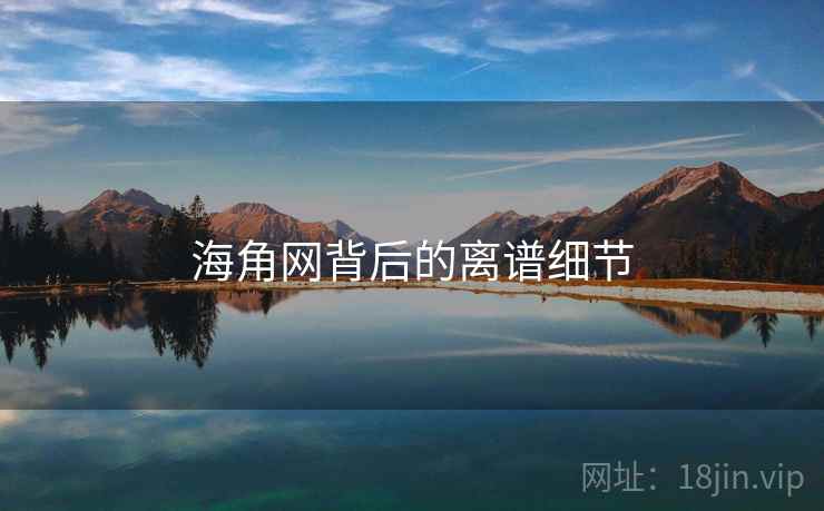 海角网背后的离谱细节